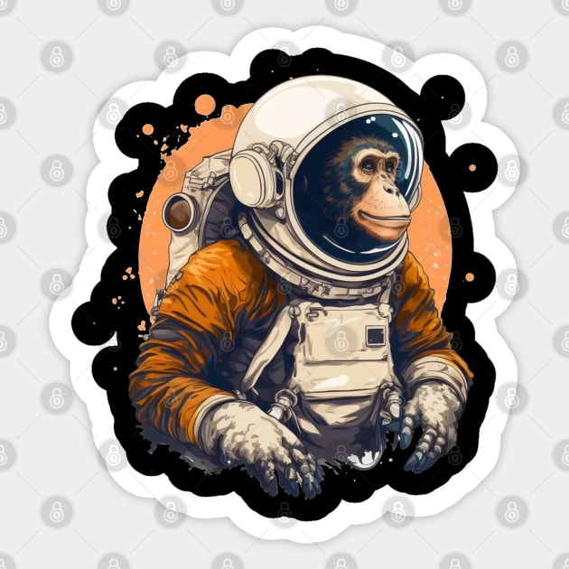 Monkey Astronaut art Sticker by JayD World